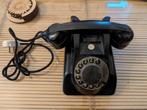mooie zwarte vintage bakelieten PTT telefoon met draaischijf, Telecommunicatie, Vaste telefoons | Niet Draadloos, Ophalen of Verzenden