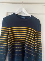 Saint James Scheerwol Trui - Maat 40/42 - Donkerblauw/Geel, Ophalen of Verzenden, Zo goed als nieuw, Blauw