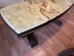 Salontafel met echt onyx/ marmeren blad, Huis en Inrichting, Tafels | Salontafels, Ophalen, 50 tot 75 cm, 50 tot 100 cm, 150 tot 200 cm