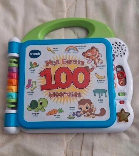 Vtech speelgoed mijn eerste 100 woordjes elektronisch boek, Kinderen en Baby's, Speelgoed | Vtech, Zo goed als nieuw, Ophalen of Verzenden