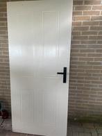 Paneel opdekdeur met klink (201,5 x 88), Doe-het-zelf en Verbouw, 80 tot 100 cm, Binnendeur, Ophalen of Verzenden, Zo goed als nieuw