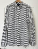 Scotch & Soda wit / zwart overhemd maat XL, Wit, Nieuw, Ophalen of Verzenden, Halswijdte 43/44 (XL)