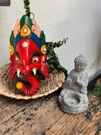 Prachtige unieke houtsnijwerk Ganesh masker uniek, Huis en Inrichting, Ophalen of Verzenden, Zo goed als nieuw