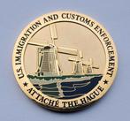 Coin ICE attache Den Haag, Ophalen of Verzenden, Landmacht, Nederland, Embleem of Badge