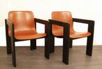 Twee jaren 60 fauteuil - Italiaanse stijl vintage design, Gebruikt, Ophalen of Verzenden, Hout