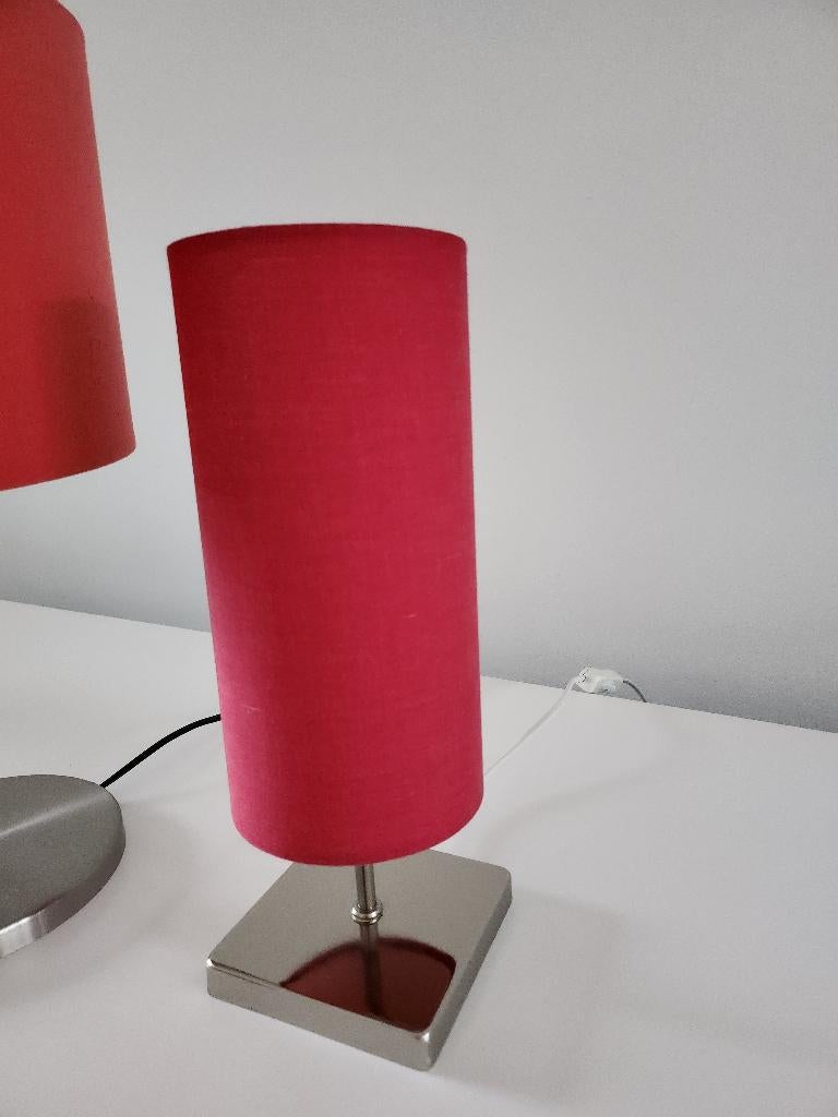 lamp tafellamp rood, Ophalen, Gebruikt, Stof, Minder dan 50 cm