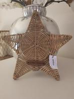 Nieuw riviera maison rattan star tree topper/piek/deco, Diversen, Kerst, Ophalen of Verzenden, Nieuw
