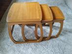 Vintage design nest tafeltjes van Nathan Furniture, 45 tot 60 cm, Minder dan 55 cm, Gebruikt, Vintage