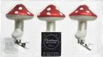 Kerstbal paddenstoel Glas op clip, Nieuw, Ophalen