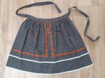 retro/ vintage keukenschortje met borduursel & kanten randje, Huis en Inrichting, Keuken | Textiel, Verzenden, Nieuw, Zwart, Schort