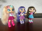 3 beweegbare poppen, 25 cm lang., Ophalen of Verzenden, Zo goed als nieuw, Babypop
