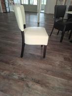 Set van 10 Eetkamerstoelen met skai bekleding, 5 wit 5 bruin, Ophalen of Verzenden, Zo goed als nieuw