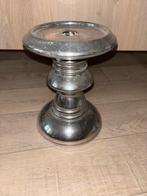 Metalen Kandelaar, Gebruikt, Ophalen of Verzenden, Metaal, Grijs