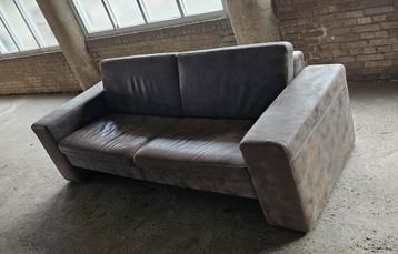 Antraciet design leren bank, 2,3,4 zits bank  beschikbaar voor biedingen