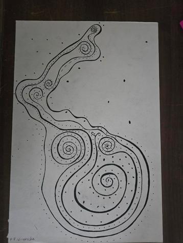 Abstracte Tekening op A3 beschikbaar voor biedingen