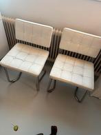 2 Witte Art deco stoelen, Huis en Inrichting, Stoelen, Twee, Modern, Gebruikt, Wit