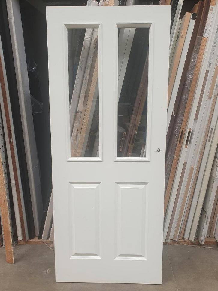 Deur - Binnendeur, Doe-het-zelf en Verbouw, Deuren en Horren, Nieuw, Binnendeur, 200 tot 215 cm, 80 tot 100 cm, Glas, Hout, Ophalen