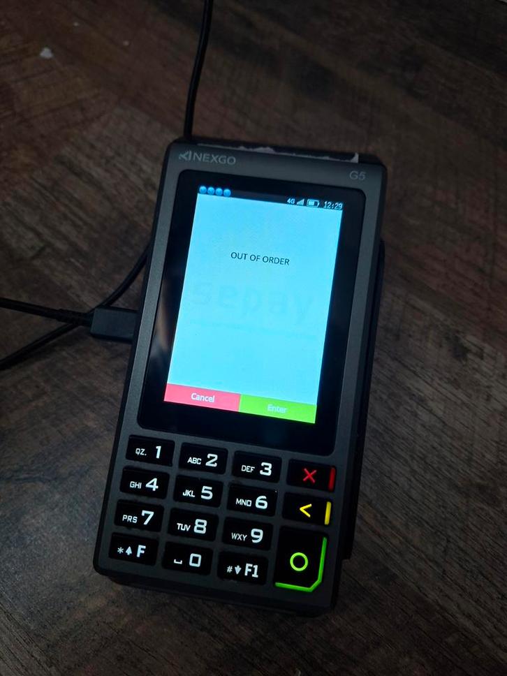 NEXGO G5 Betaalautomaat + Bonrollen - Nieuwstaat, Computers en Software, Labelprinters, Gebruikt, Qwerty, Etiket, Tape-label, Ophalen of Verzenden