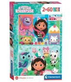 Gabby's Poppenhuis 2 in 1 Puzzel 2 x 60 stukjes - Clementoni, Ophalen of Verzenden, Meer dan 50 stukjes, Nieuw, 4 tot 6 jaar