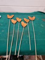 decoratie kippen en kuikens op stok van hout, Huis en Inrichting, Woonaccessoires | Overige, Ophalen of Verzenden, 'T Olde Gre-j