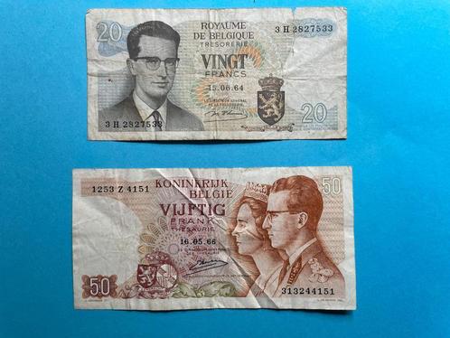 Bankbiljetten België (2 biljetten), Postzegels en Munten, Bankbiljetten | België, Los biljet, Verzenden
