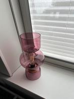 Roze glazen tafellamp, Huis en Inrichting, Lampen | Tafellampen, Ophalen of Verzenden, Modern, Minder dan 50 cm, Glas