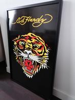 Ed Hardy poster in zwarte lijst 94x64cm, Verzamelen, Dier of Natuur, Zo goed als nieuw, Rechthoekig Staand, Ophalen