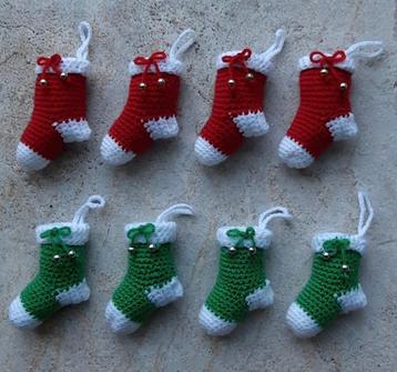Gehaakte kerstsokjes kerst beschikbaar voor biedingen