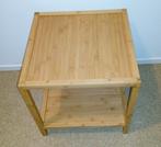 Bamboe bijzettafel, Minder dan 55 cm, Vierkant, Scandinavisch, Zo goed als nieuw