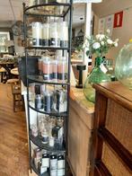 **SALE** Metalen hoek stellingkast met glas, Ophalen, Zo goed als nieuw