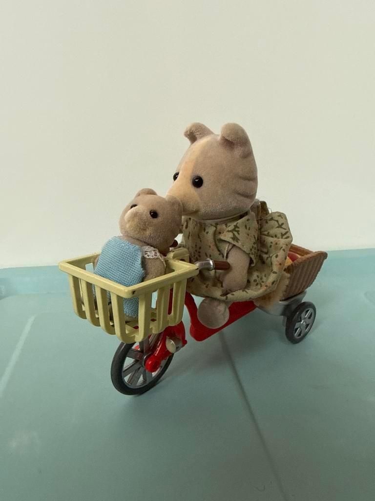 Sylvanian Families Fiets met Mama, Ophalen of Verzenden, Gebruikt, Jongen of Meisje