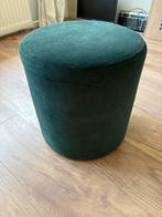 Groene Poef - hocker - Karwei, Huis en Inrichting, Banken | Voetenbanken en Poefen, Minder dan 50 cm, Gebruikt, Rond, Ophalen of Verzenden