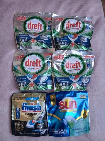 Dreft, sun en finish vaatwastabletten/pods beschikbaar voor biedingen