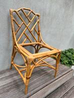 Vintage rotan chippendale stoel, Ophalen, Gebruikt, Bruin, Eén