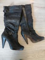 Mooie zwarte dameslaars maat 37, Ophalen of Verzenden, Zo goed als nieuw, Zwart, Sneakers of Gympen