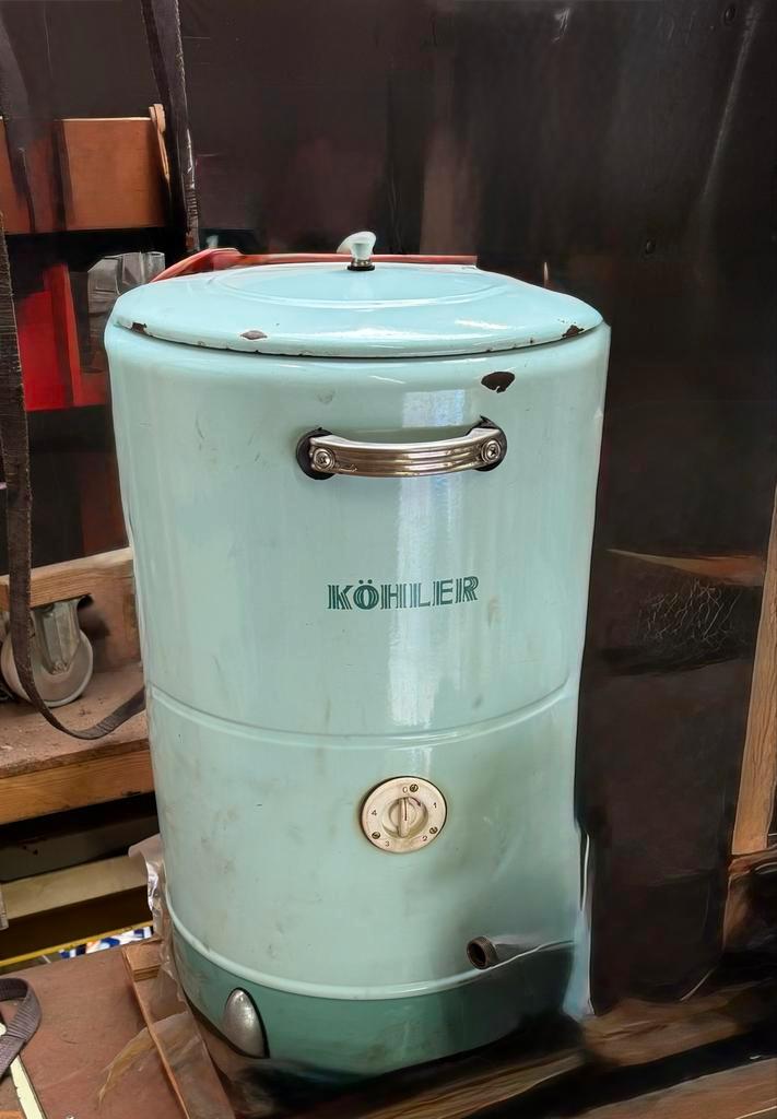 Vintage Köhler Wasmachine - Prachtig Antiek!, Witgoed en Apparatuur, Wasmachines, Gebruikt, Bovenlader, Minder dan 4 kg, 85 tot 90 cm