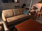Complete zithoek met alcantara leer en kersenhouten tafels, Ophalen, Zo goed als nieuw, Leer