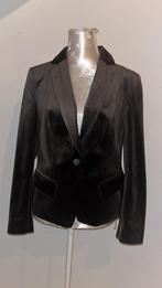 B-Three Bruine Velours Blazer Maat 44, Bruin, Verzenden, Maat 42/44 (L), Zo goed als nieuw