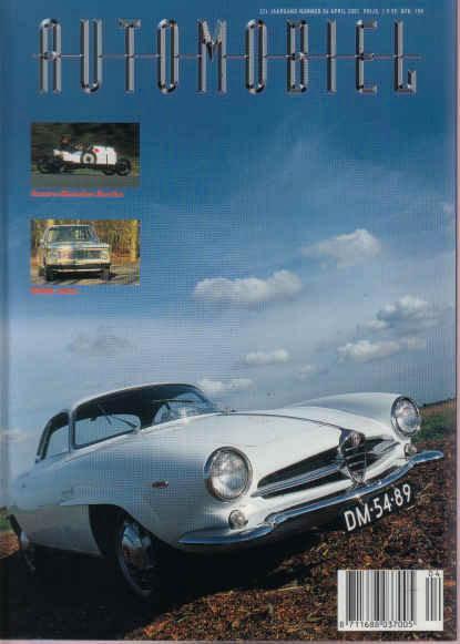 Automobiel 4 2001 : Alfa Romeo Giulia SS - BMW Z1 - 02 serie, Boeken, Auto's | Folders en Tijdschriften, Gelezen, Algemeen, Ophalen of Verzenden