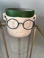 Leeff: bloempot met brilletje, Tuin en Terras, Bloempotten, Verzenden, Rond, Zo goed als nieuw, Aardewerk