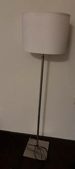 Staande lamp, wit vernikkeld, Huis en Inrichting, Lampen | Vloerlampen, Ophalen, Zo goed als nieuw, Metaal, 100 tot 150 cm