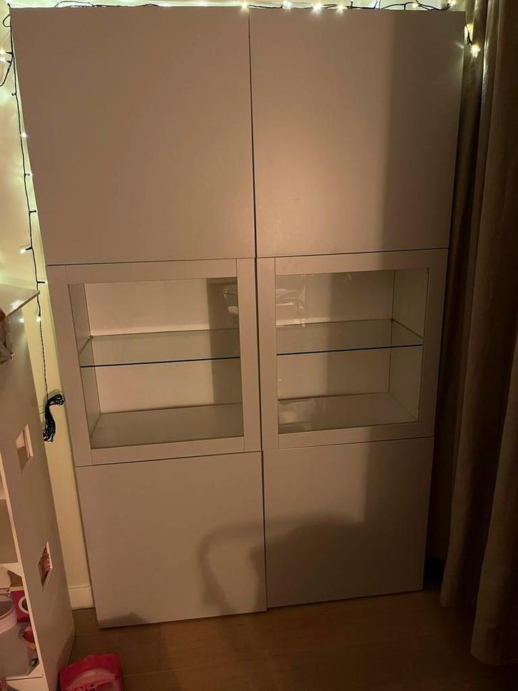 Snel ophalen! Mooie grijze Ikea Besta buffetkast, Huis en Inrichting, Kasten | Buffetkasten, Gebruikt, 150 tot 200 cm, 100 tot 150 cm