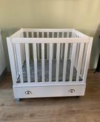 Prachtige wit houten box Louisa met lade en op wielen, Kinderen en Baby's, Boxen, In hoogte verstelbaar, Rechthoekig, Ophalen of Verzenden