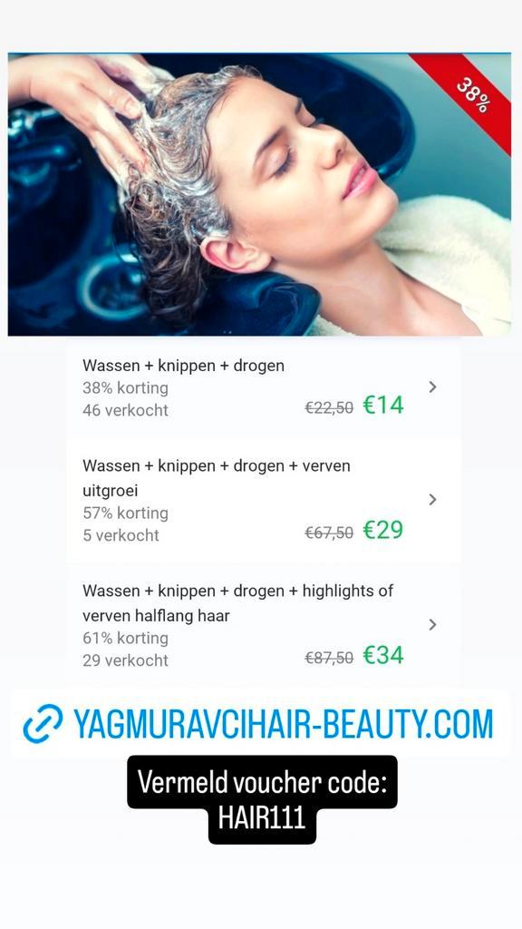 Knip of verf behandeling in kapper, Hobby en Vrije tijd, Overige Hobby en Vrije tijd, Nieuw, Ophalen of Verzenden