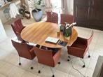 Zeer goed onderhouden Leolux eetkamertafel kersenhout, Huis en Inrichting, Tafels | Eettafels, Gebruikt, 100 tot 150 cm, Modern Tijdloos en Leoluxe-stijl