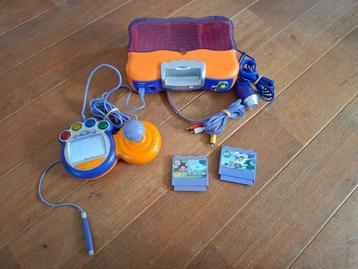VTech V.smile spelcomputer met 2 spellen en controller beschikbaar voor biedingen