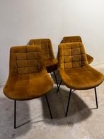Xenos eetkamerstoelen velvet cognac, Ophalen, Overige materialen, Gebruikt, Overige kleuren