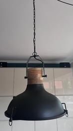 Dutchbone – Hanglampen RAW – Zwart ijzer & mangohout, Ophalen, Zo goed als nieuw, Metaal, Minder dan 50 cm