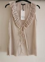 ZARA plissé top met volants en strikjes mt. M, Maat 38/40 (M), Verzenden, Nieuw, Zara