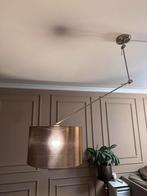 Knikarm / flexibele lamp arm met goud/brons lampenkap., Huis en Inrichting, Ophalen of Verzenden, Zo goed als nieuw, Rond